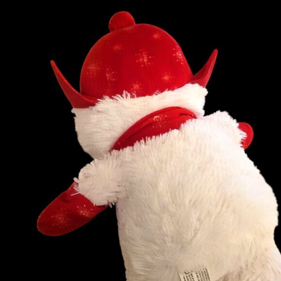 Kellytoy Plush Snowman Stuffed Toy Red Hunter Hat Scarf Carrot Nose 2016 - Picture 7 of 9